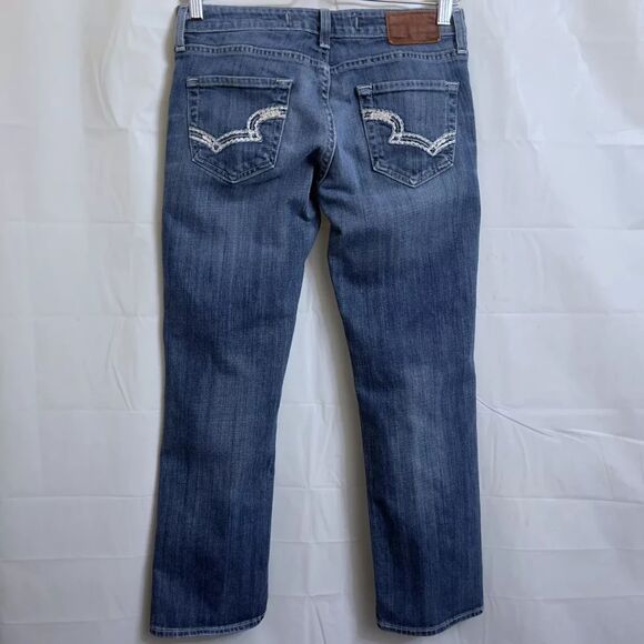 Big Star Rikki Low Rise Fit Straight Jeans Women's Size 27 Blue 26" Inseam - Picture 2 of 5